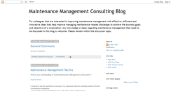 Desktop Screenshot of maintenancemanagementconsulting.blogspot.com