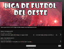 Tablet Screenshot of ligadefutboldeloeste.blogspot.com