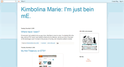 Desktop Screenshot of kimbolinamarie.blogspot.com