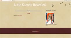 Desktop Screenshot of lottosecretsrevealed.blogspot.com