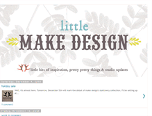 Tablet Screenshot of littlemakedesign.blogspot.com