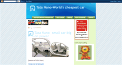 Desktop Screenshot of car-tata-nano.blogspot.com