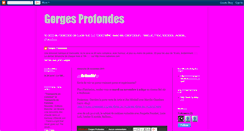Desktop Screenshot of gorgesprofondes.blogspot.com