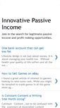 Mobile Screenshot of innovativepassiveincome.blogspot.com