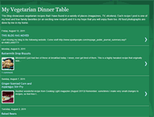 Tablet Screenshot of myvegetariandinnertable.blogspot.com