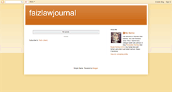 Desktop Screenshot of faizlawjournal.blogspot.com