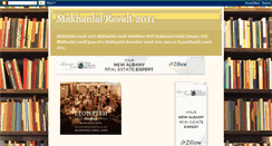 Desktop Screenshot of makhanlalresult2011.blogspot.com