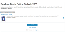 Tablet Screenshot of panduanbisnisonline-bisnissakti.blogspot.com