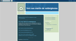 Desktop Screenshot of forosanmartindevaldeiglesias.blogspot.com