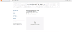 Desktop Screenshot of christineandsean.blogspot.com