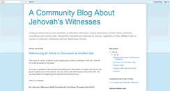 Desktop Screenshot of jehovahswitnessesblog.blogspot.com