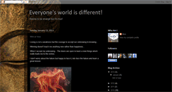 Desktop Screenshot of everyonesworldisdifferent.blogspot.com