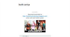 Desktop Screenshot of butikzariya.blogspot.com