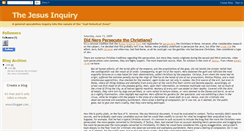 Desktop Screenshot of jesusinquiry.blogspot.com