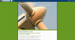 Desktop Screenshot of greenjobsreport.blogspot.com