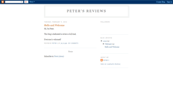 Desktop Screenshot of peters-reviews.blogspot.com