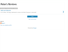 Tablet Screenshot of peters-reviews.blogspot.com
