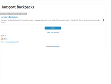 Tablet Screenshot of jansport-backpacks.blogspot.com