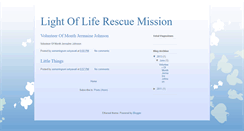 Desktop Screenshot of lightofliferescuemission.blogspot.com