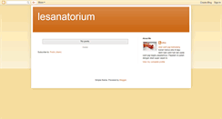 Desktop Screenshot of lesanatorium.blogspot.com