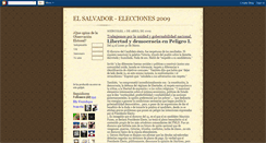 Desktop Screenshot of elsalvadorelecciones2009.blogspot.com