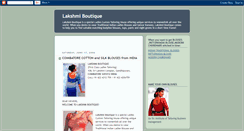 Desktop Screenshot of lakshmiboutique.blogspot.com