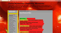 Desktop Screenshot of kernelrestaurant1.blogspot.com