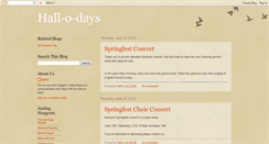 Desktop Screenshot of hall-o-days.blogspot.com