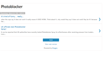Tablet Screenshot of photoblockersprays.blogspot.com