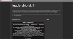 Desktop Screenshot of leadershipskill.blogspot.com