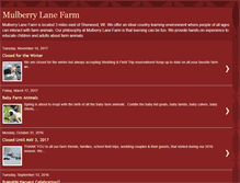 Tablet Screenshot of mulberrylanefarmwi.blogspot.com