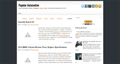 Desktop Screenshot of popularautomotives.blogspot.com