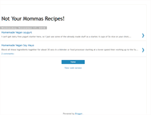 Tablet Screenshot of notyourmommasrecipes.blogspot.com