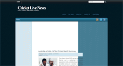 Desktop Screenshot of criclivenews.blogspot.com