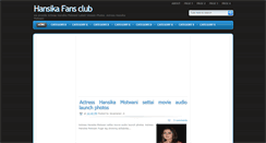 Desktop Screenshot of hansikafansclub.blogspot.com