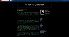 Desktop Screenshot of mypetitequodlibet.blogspot.com