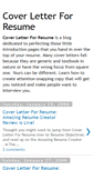 Mobile Screenshot of cover-letter-for-resume.blogspot.com