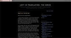 Desktop Screenshot of loft-in-translation.blogspot.com