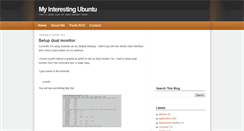 Desktop Screenshot of myinterestingubuntu.blogspot.com