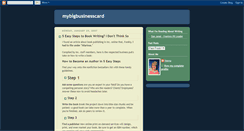 Desktop Screenshot of mybigbusinesscard.blogspot.com