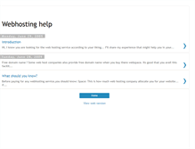 Tablet Screenshot of free-web-hosting-help.blogspot.com