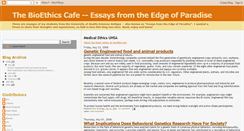 Desktop Screenshot of bioethicscafe.blogspot.com