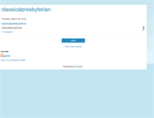 Tablet Screenshot of classicalpresbyterian.blogspot.com
