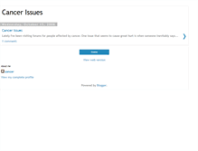 Tablet Screenshot of cancerissues.blogspot.com