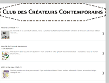 Tablet Screenshot of clubdescreateurscontemporains.blogspot.com
