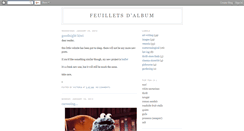 Desktop Screenshot of feuilletsdalbum.blogspot.com