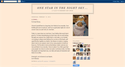 Desktop Screenshot of onestarinthenightsky.blogspot.com