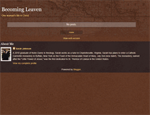 Tablet Screenshot of becomingleaven.blogspot.com