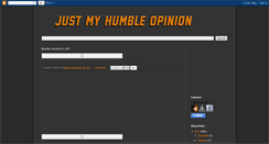 Desktop Screenshot of justmhopinion.blogspot.com