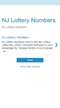 Mobile Screenshot of njlotterynumbers.blogspot.com